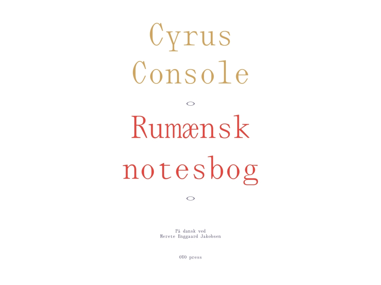 Rumænsk Notesbog | Cyrus Console