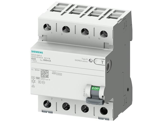 Siemens 5SV36424 Vikavirtasuojakytkin 4-napainen 25 A 0,3 A 400 V (5SV36424)