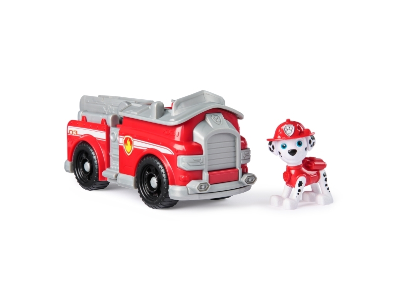Paw Patrol - Marshall-Figur Mit Feuerwehr-Fahrzeug, Stabiles Basis-Fahrzeug (2025), Authentisches Spielzeug Zur Serie Für Kinder Ab 3 Jahren, Feuerwe