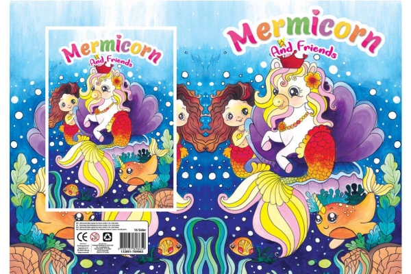 Målarbok A4 Mermicorn 16 sidor | Skola & Hobby - Konsthantverk - Handgjorda produkter | GameStuff