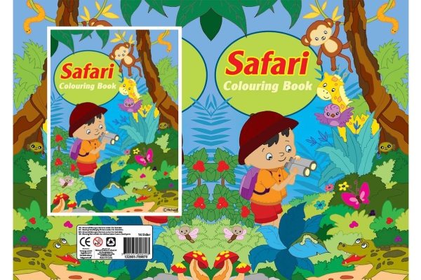 Malbuch A4 Safari 16 Seiten