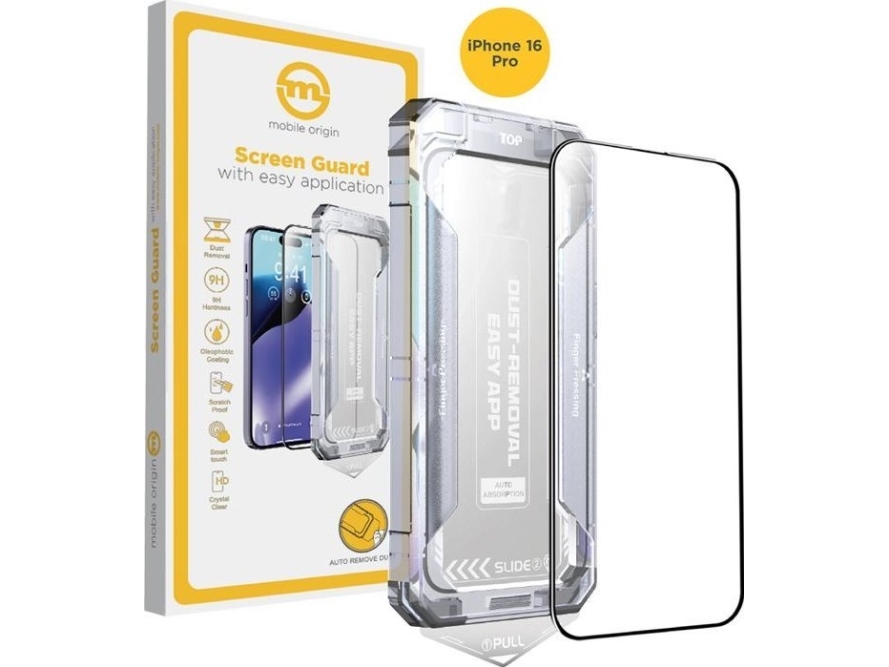 Mobile Origin Glas Gul Iphone 16 Pro Med Praktisk Applikator