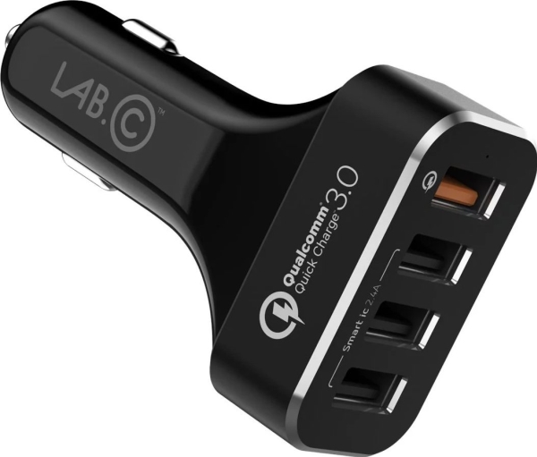 Ładowarka Lab.C Lab.C 4Port Quick Car Charger - Black
