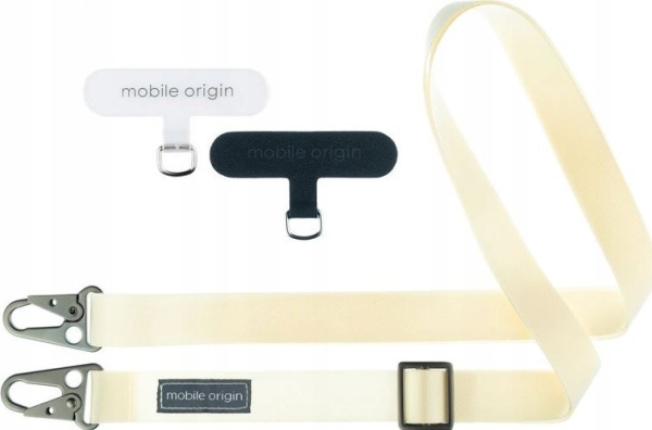 MOBILE ORIGIN snor/tapen til lanyard 25 mm, hvid, 84 - 165 cm