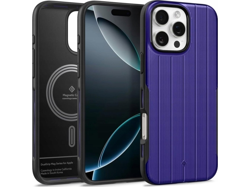 Spigen Caseology Dual Grip Magsafe Hülle, Kobaltblau - Iphone 16 Pro