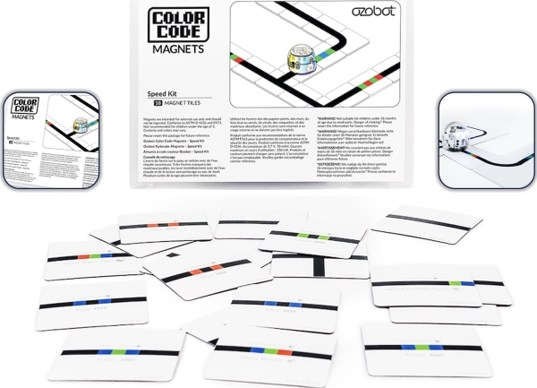 Ozobot Ozobot Color Code Magnets, Speed Kit, 18 Tiles