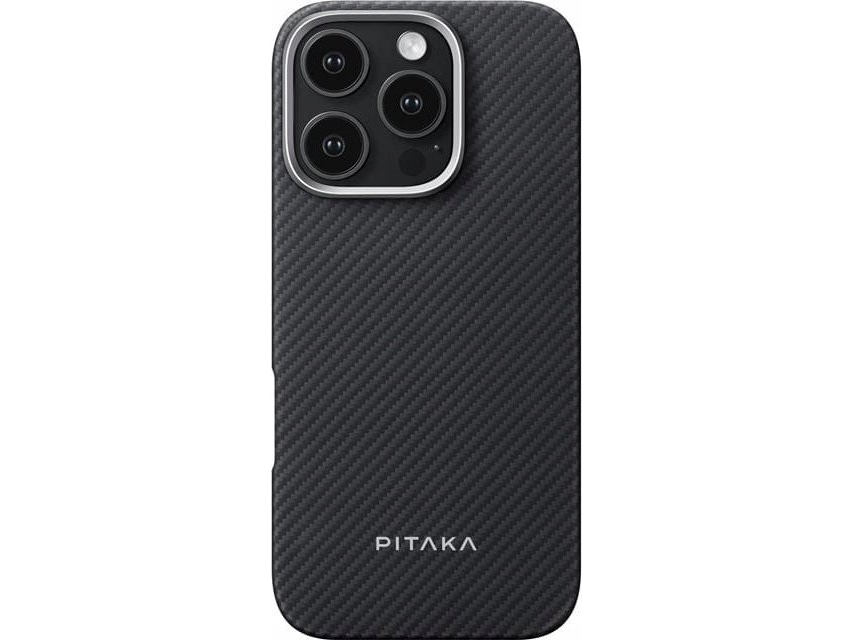 Dėklas Pitaka Ultra-Slim Magsafe Skirtas Apple Iphone 16 Pro Max Juodos Spalvos Pilkos Spalvos