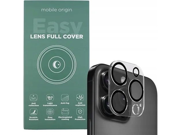 Mobile Origin Hærdet Glas Til Kamera Apple Easy Lens Full Cover - Iphone 15 Pro / 15 Pro Max