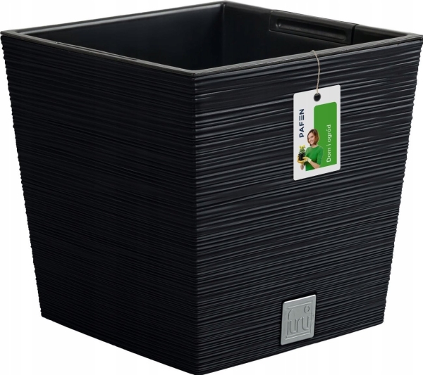 Prosperplast Doniczka FURU SQUARE LOW DFS300 - antracytowy
