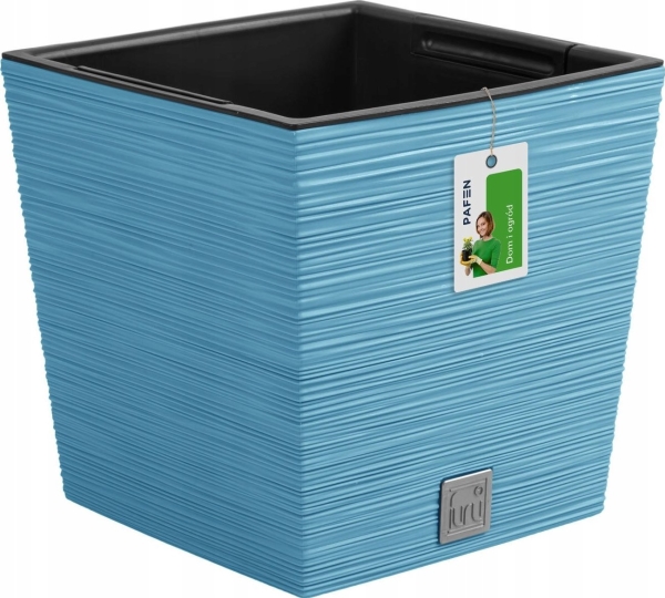 Prosperplast FURU SQUARE LOW kruka med insats 10/7,5 L 240x240x235 mm blå sp. Prosperplas | Trädgården - Trädgårdstillbehör - Krukor & Kannor | GameStuff