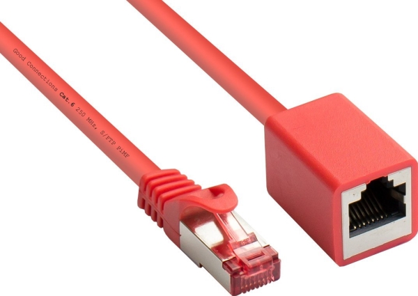 Good Connections Rns Patchkabel-Udvidelse Med Låsebeskyttelse Cat. 6 S/Ftp Pimf Pvc 250 Mhz Ofc Cu Rød 2 M