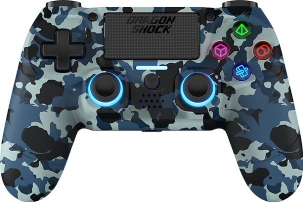 Dragonshock Controller Mizar Wireless blau camo PS4 | Spel - Joystick och spelkontroller - Gamepads | GameStuff