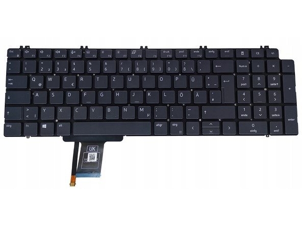 German Backlit Laptop Keyboard for Precision Models