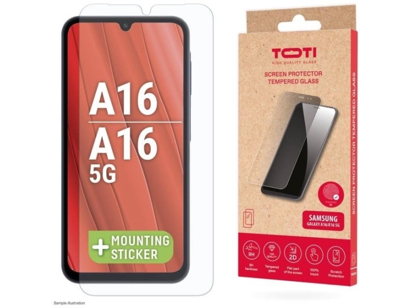 Toti Displayschutz Tempered Für Samsung Galaxy A16/A16 5G