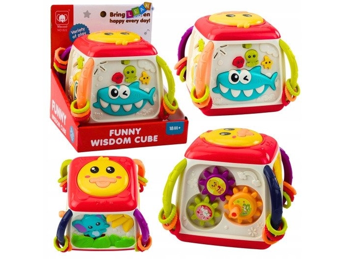Lean Toys Interaktyvus Edukacinis Kubas Mažyliams