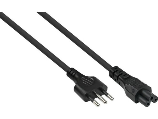 Kabelmeister Netzkabel Italien Typ I An C5 Schwarz 1,8M