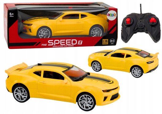 Lean Toys Nuotolinio Valdymo Sportinis Automobilis Rc 1:16 Geltonas