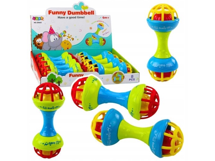 Biderangle/kravle-legetøj til babyer (grzechotka) håndvægt farverig