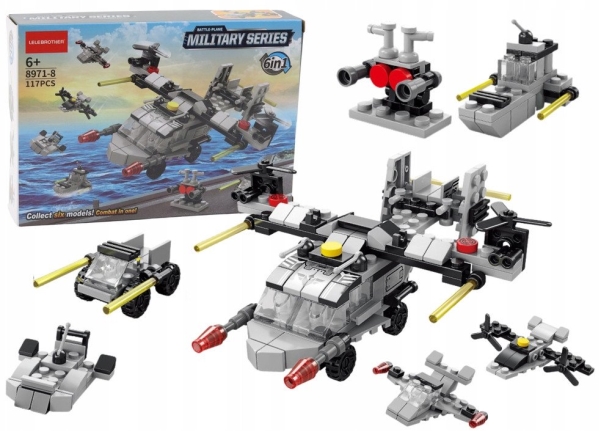 Byggeklodser Helikopter 6i1 gør-det-selv-køretøjer 117 dele.