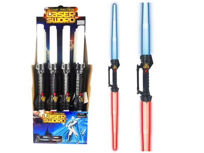 Lean Toys Sulankstomas šviesos kardas su garsais ir šviesos efektais, 122 cm