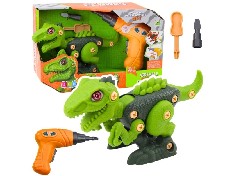 Lean Toys Dinozauras Su Žaliu Gręžtuvu