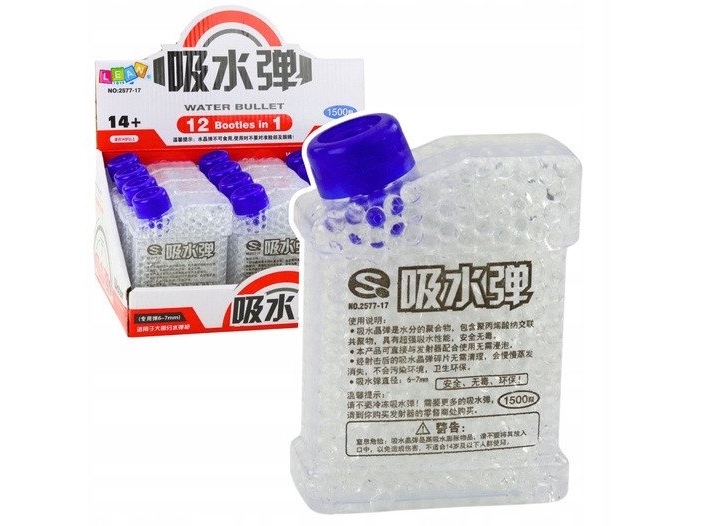 Forberedte klare vandkugler til pistoler 1500 stk 6-7mm