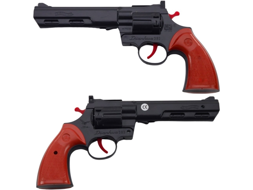 Cap Pistol Revolver Rekvisita Ljud av skott Svart | Leksaker - Rollek - Blaster och leksaksvapen | GameStuff