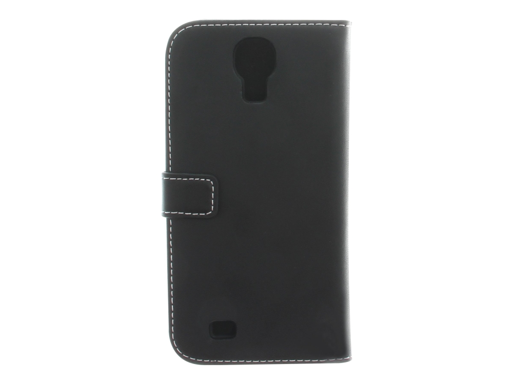 Insmat Exclusive - Flipomslag Til Mobiltelefon - Læder - Sort - For Samsung Galaxy S4