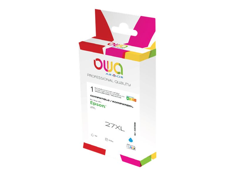 Owa - 11 Ml - Cyan - Kompatibel - Boks - Genproduceret - Blækpatron (Alternativ Til: Epson 27Xl) - For Epson Workforce Wf-3620Dwf, Wf-3640Dtwf, Wf-71