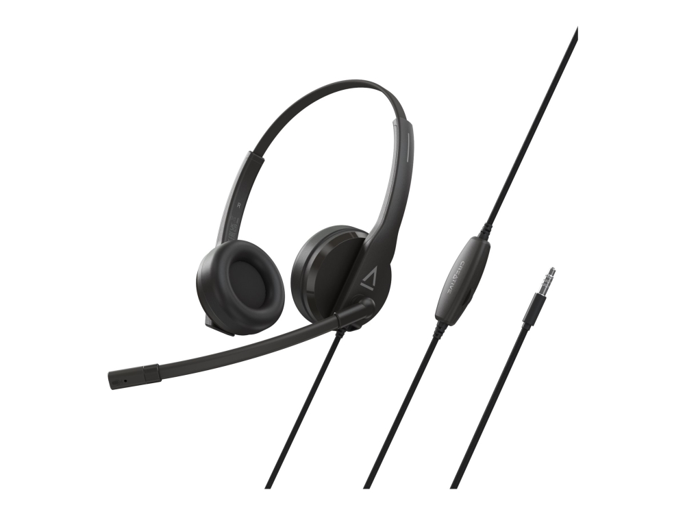 Creative Hs-230 - Headset - På Øret - Kablet - Usb-A, 3,5 Mm Jackstik - Sort