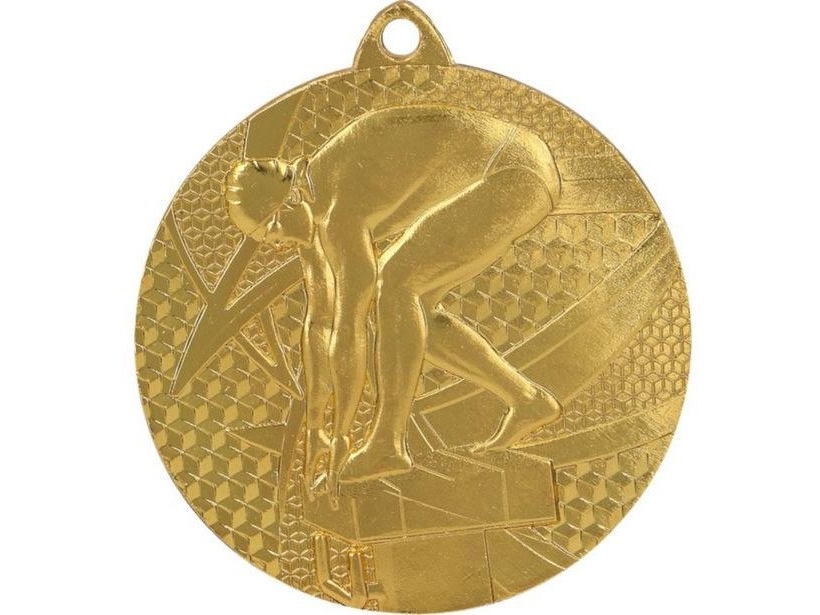 Victoria Sport Medaille Goldfarben Stahl - Schwimmen