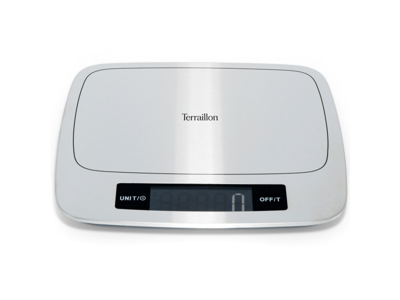 Terraillon My Cook 15, Elektronische Küchenwaage, 15 Kg, 1 G, Edelstahl, Arbeitsplatte, Quadratisch