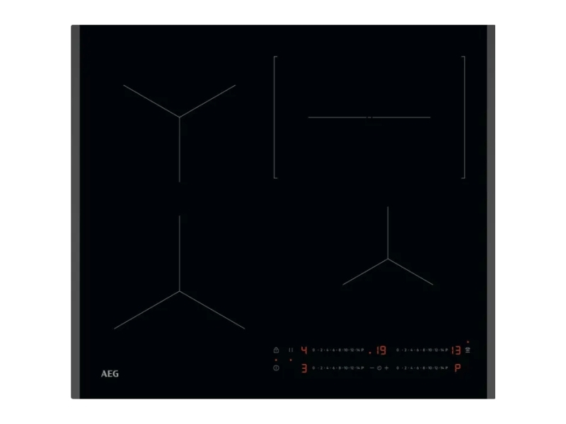 Aeg To64ic00fb, Schwarz, Edelstahl, Integriert, 57.6 Cm, Zonen-Induktionskochfeld, 4 Zone(N), 4 Zone(N)