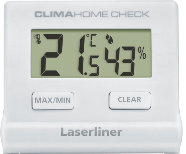 Laserliner ClimaHome-Check, inomhus, Temperatur- och fuktighetssensor, Fristående, 0 - 50 ° C, 20 - 99%, 1 ° C | Ventilation & Klimat - Annan ventilation och klimat - Luftfuktighetsmätare | GameStuff