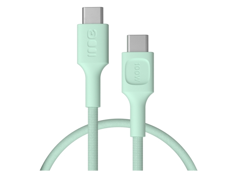 Kabel Usb-C 0,3M 100W Greencell Powerstream Szybkie Ładowanie Pd Mint Grün