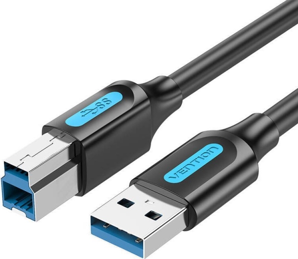 Vention Usb 3.0 A-B Kabel Belüftung Coobi 3M Schwarz Pvc