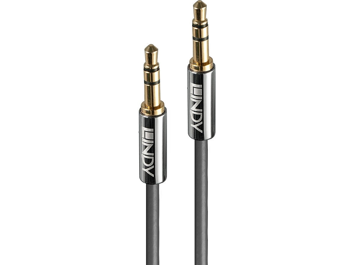 Lindy 35320, 3.5mm, Hanstik, 3.5mm, Hanstik, 0,5 m, Anthracit