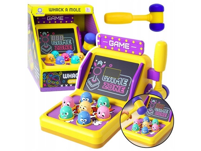 Lean Toys Spalvingas Žaidimų Automatas Su Plaktuku Vaikams