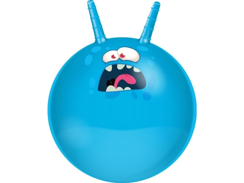 Eddy Toys hoppebold med horn 45 cm - BLÅ