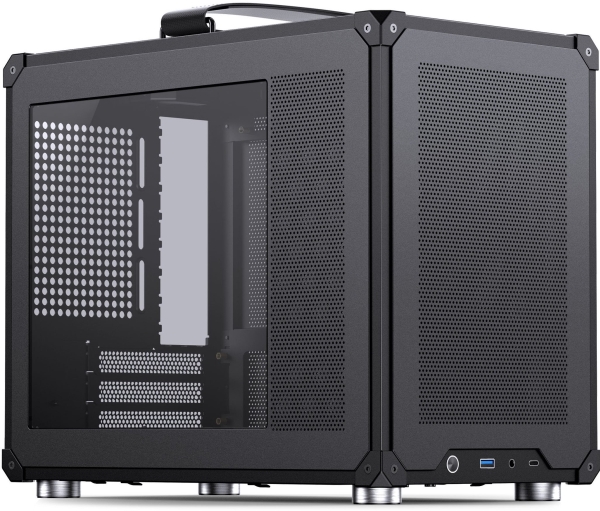 Jonsbo C6 Max Pc-Gehäuse, Mini-Gehäuse, Micro-Atx, Tempered Glass - Schwarz (C6max)
