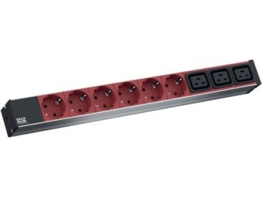 Bachmann Bachmann It Pdu Alu 1He 6X Jordet Kontakt 3X C19, Strømkabel Med C20-Stik, Sort