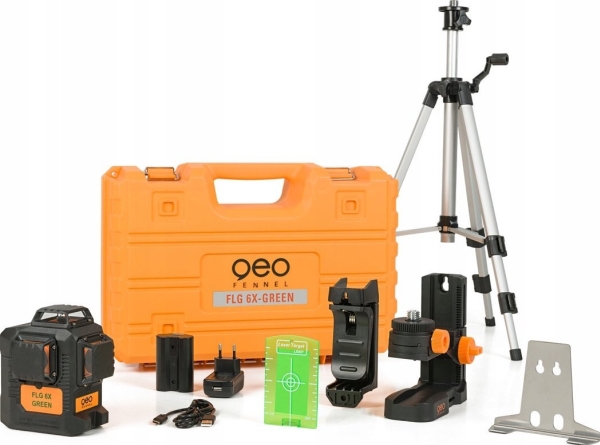 Lazerinis nivelyras Geo-Fennel FLG 6X-Žalias SET + priedai | Verktyg & Verkstad - För verkstaden - Mätinstrument | GameStuff