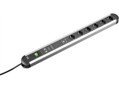 Bachmann Primo - Stikdåse - Ac 250 V - 3680 Watt - Output-Stikforbindelser: 6 (2 X Usb, 6 X Strøm Cee 7/3) - 1.75 M Ledning - Tyskland - Sort