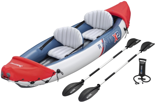 Bestway 65077 / 25 sportkajak f&ouml;r 1 person flerf&auml;rgad uppbl&aring;sbar kajak