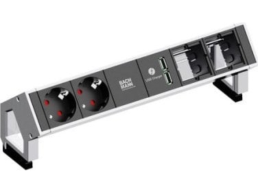 Bachmann Bachmann Desk2 2X Geaard Kontakt 2X Abd 1X Usb Oplader Gst18, Z