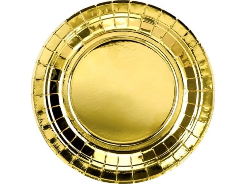 Gold Pappteller 18 Cm