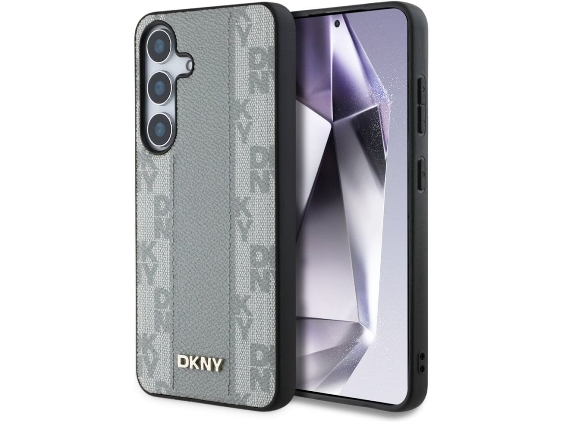 Dkny Hülle Dkny Leder Karomuster Magsafe Für Samsung Galaxy S25 Taupe