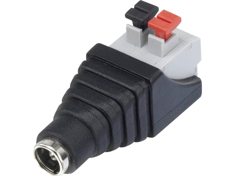 Conrad Qt-Dc2.1F Connettore A Perforazione Disolante Presa Dritta 5.5 Mm 5.5 2.1 1 Pz., Low Power, Sort, 12 V, 5 A, 5,5 Mm, 17 Mm