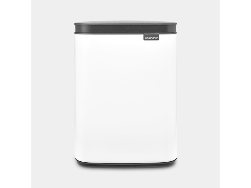 Brabantia Bo Waste Bin, 4 L, Rektangulær, Stål, Sort, Hvid, Stål, Vejledning