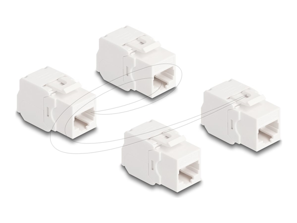 Delock 86051, Flach, Weiß, Rj-45, Lsa, Weiblich, Weiblich